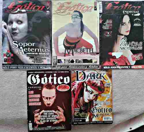 Revistas Gótica Y Otras 5 Ejemplares No Cd
