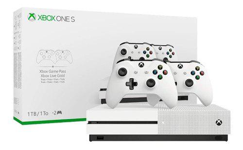 Consola Xbox One S 1tb 4k Con 2 Controles + Live + Gamepass