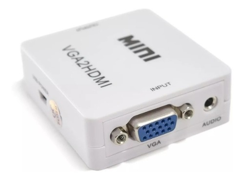 Mini Convertidor Adaptador Vga A Hdmi x Audio 3.5mm