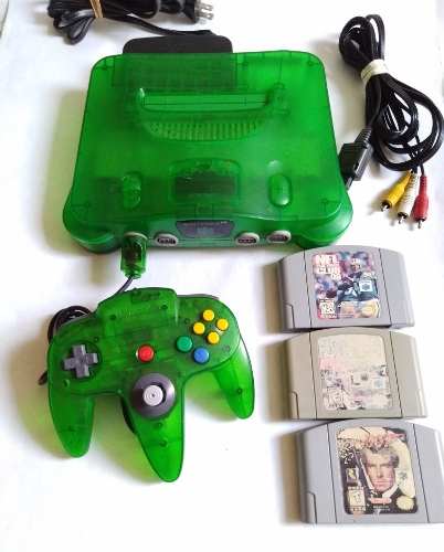Nintendo 64 Verde Transparente, Todo Original.