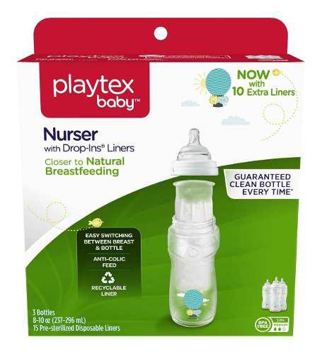 Biberones Playtex Baby Nurser Drops Ins 8-10 Oz 3 Pzs Globos