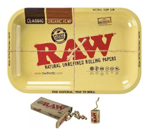 Kit Para Rolar Mecha Raw Charola Raw Xl 50 Cm Raw Tips