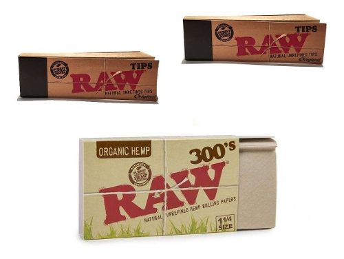 Papeles Raw ´s Organic Hemp + 100 Tips Raw Original