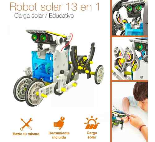 Kit Robot Solar Armable 13 En 1 Juguete Educativo