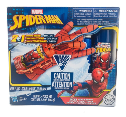 Spider Man Guante Lanzador De Telaraña Y Agua 2 En 1 Hasbro