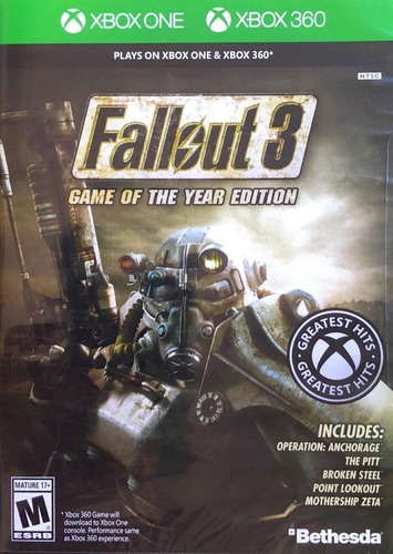 Fallout 3 Game Of The Year Edition Xbox 360 / One