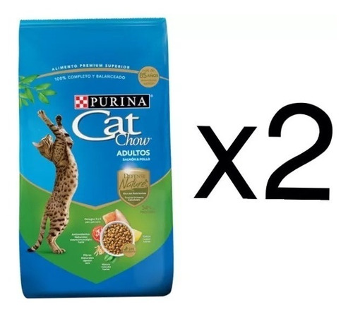 15 Kg Purina Cat Chow Salmón Y Pollo Croquetas Alimento