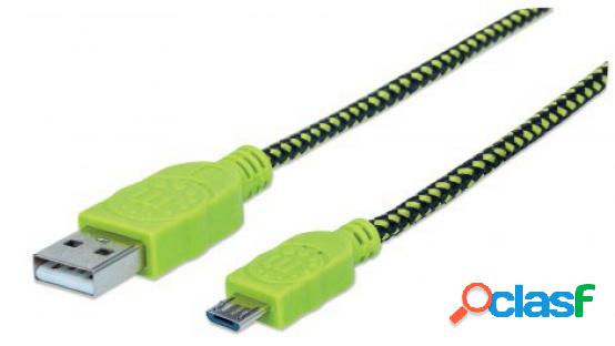Manhattan Cable USB A - Macho - Micro USB B - Macho, 1