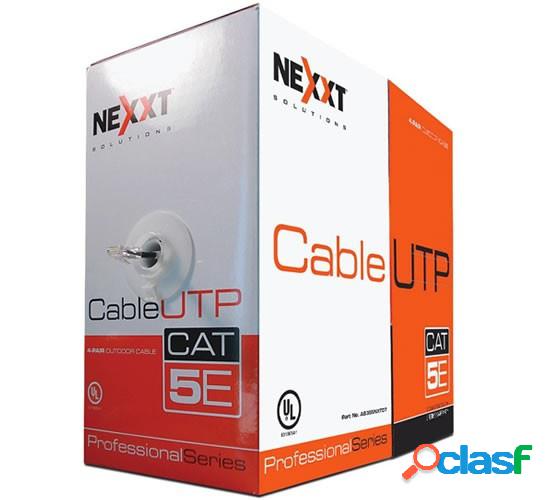 Nexxt Solutions Bobina de Cable Cat5e UTP, 305 Metros, Gris
