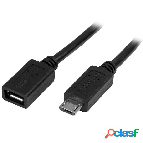 StarTech.com Cable Micro USB B Macho - Micro USB B Hembra,