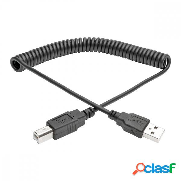 Tripp Lite Cable Espiral USB A 2.0 Macho - USB B Macho, 1.8