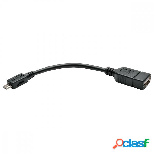 Tripp Lite Cable Micro USB B Macho - USB A Hembra, 15cm,