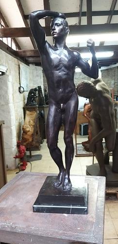Escultura Bronce Rodin La Edad De Bronce