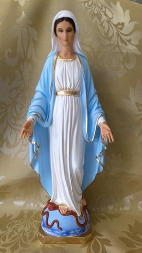 Virgen Milagrosa O María De 50 Cm Resina Ojos De Vidrio