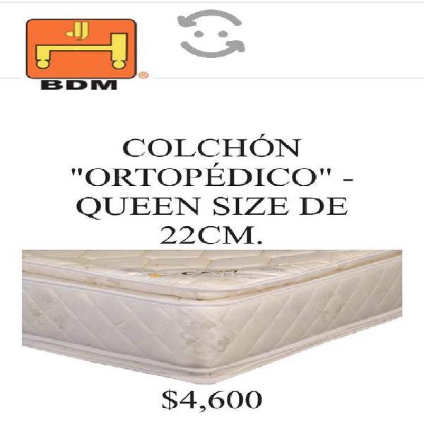 Colchón Queen size. Doble colchoneta