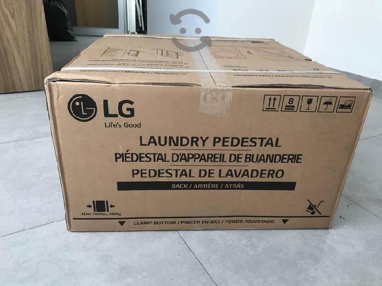 Pedestal blanco para lavadora LG de 18, 20 y 22 kg