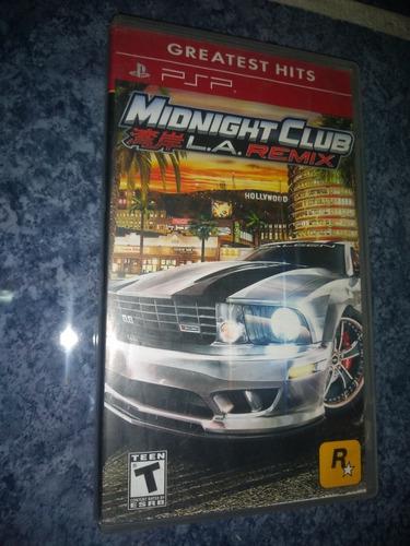 Psp Playstation Portable Video Game Midnight Club L.a. Remix