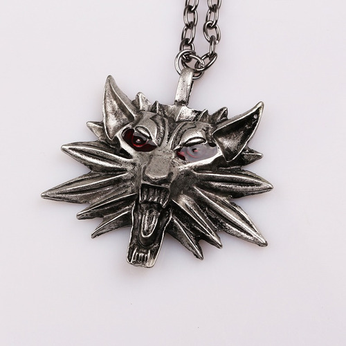 The Witcher 3 Dije Collar Lobo Wild Hunt Red Eyes