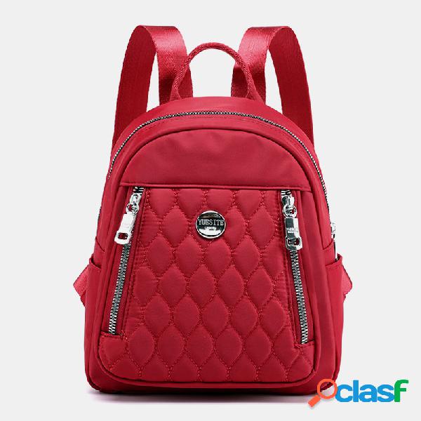 Mujer Mochila Casual Solid Impermeable