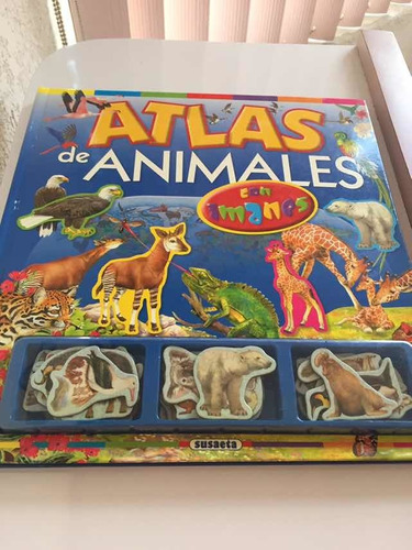 Libro Atlas De Animales Con Imanes. Nuevo.