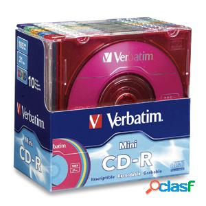 Verbatim Discos Virgenes para CD, CD-R, 10 Discos de Colores