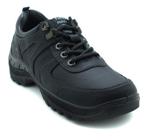 Zapatos Para Caballero Outdoor Flexi 66513 Negro