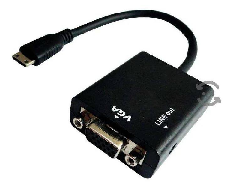 Cable Adaptador Convertidor Mini Hdmi A Vga Salida