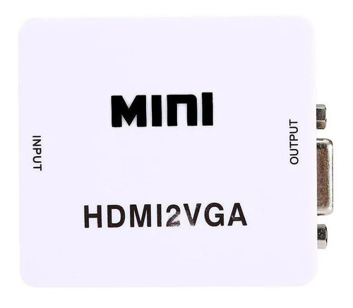 Mini Convertidor Hdmi A Vga Hdmi 2 Vga Con Cable Usb p