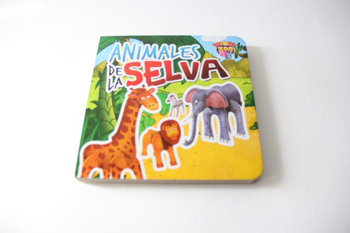 Libro Con Animales De La Selva Para Armar Armables Cartón