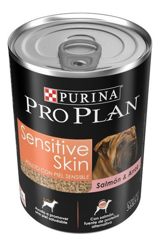 Lata Proplan Sensitive Skin Salmón Piel Sensible P/ Perro