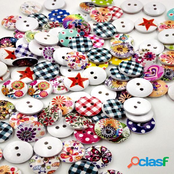 100 piezas de costura de decoración multicolor Botones DIY