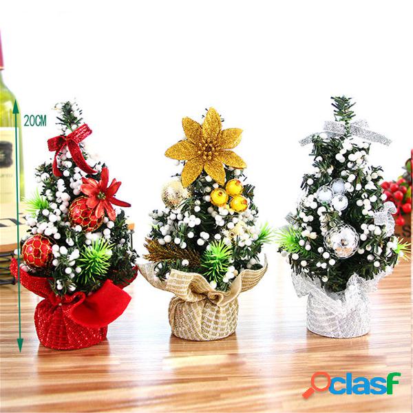 20 cm mini árbol de navidad flor mesa decoración festival