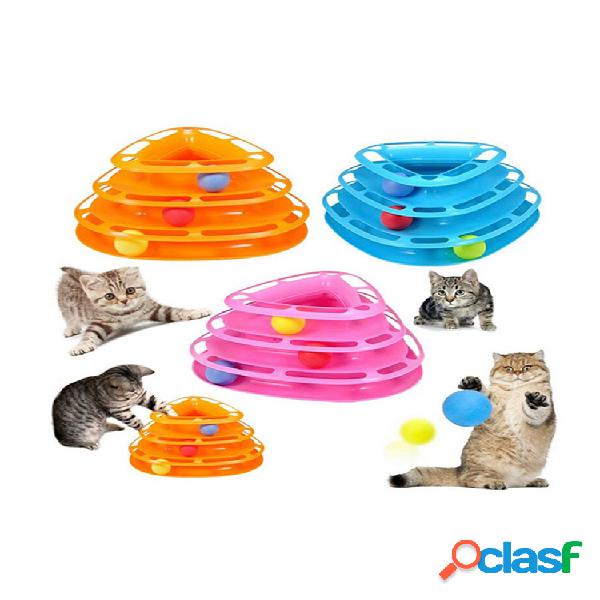 3Colors Funny Gato Toy Tower con bolas Tocadiscos Ball Kitty