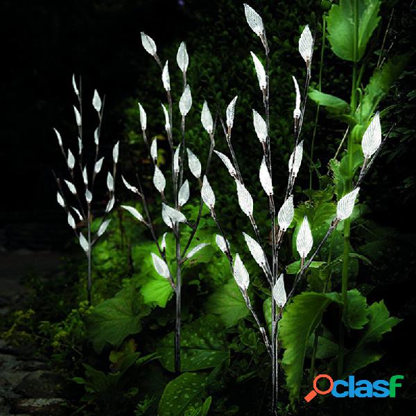 3PCS Solar Powered Tree Branch Leaf Pattern LED Garden