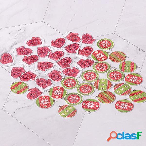 50 piezas bolas verdes de Navidad DIY guante rojo 20 mm 2