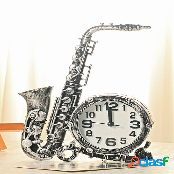Alarma Reloj En forma de saxofón vendimia Estilo decorativo