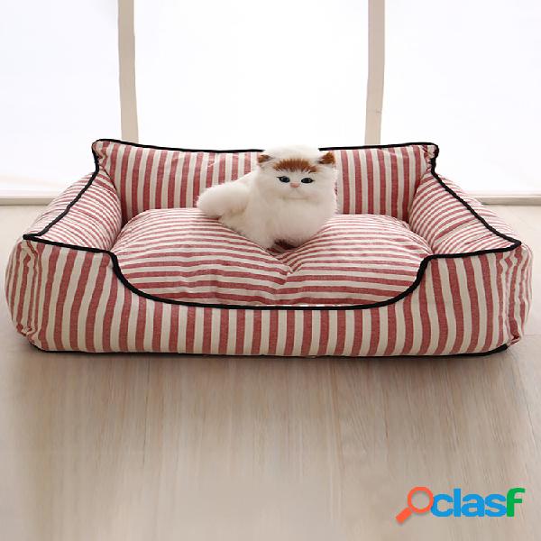 Alfombrilla para sofá cama para mascotas con rayas de 2