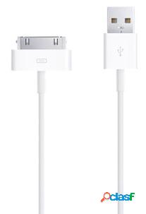 Apple Cable USB A Macho - 30-pin Macho, Blanco, para