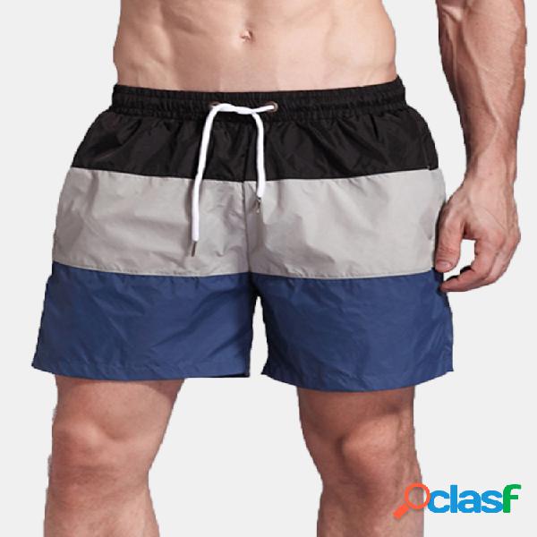 Aptitud Pantalones cortos de deporte de retazos sueltos de