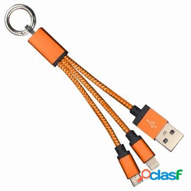 BRobotix Cable Llavero Lightning/Micro USB Macho - USB