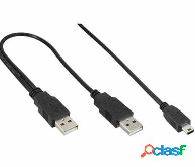 BRobotix Cable USB 2.0, USB A - mini USB B, Negro