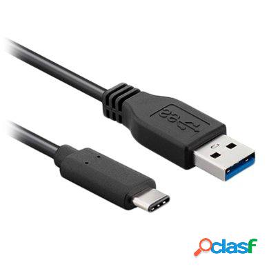 BRobotix Cable USB Macho - USB-C Macho, 1.8 Metros, Negro