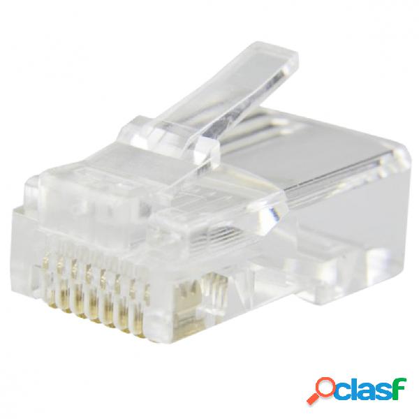 BRobotix Conector RJ-45, Transparente, 50 Piezas