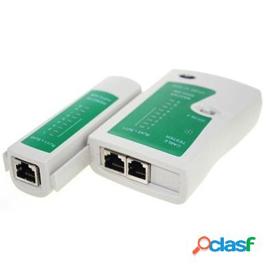 BRobotix Probador de Cables RJ-11,RJ-12,RJ-45, Blanco