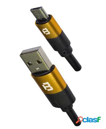 Blackpcs Cable USB A Macho - Micro USB B Macho, 1 Metro,