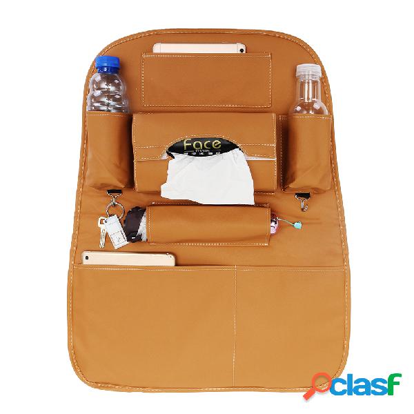 Bolsa de almacenamiento de cuero en la parte trasera del