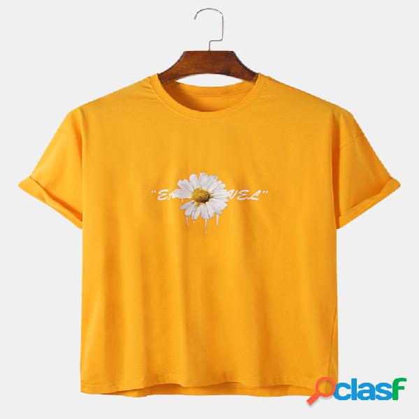 Camiseta de gran tamaño holgada con estampado Sunshine