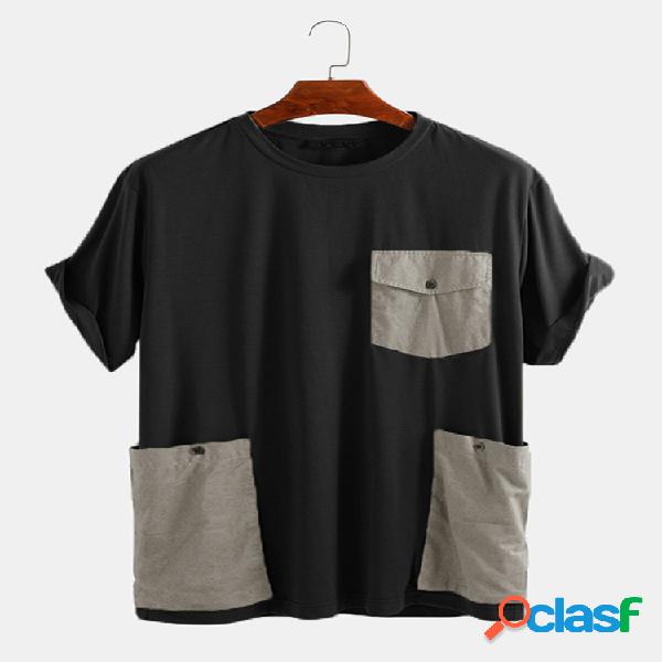 Camiseta holgada informal de manga corta para hombre