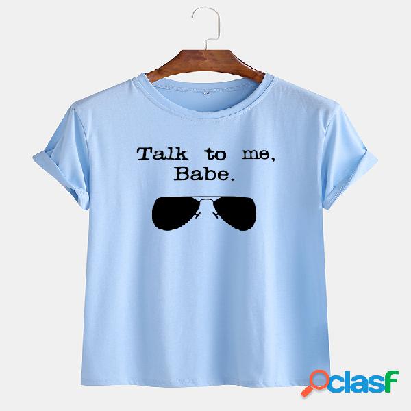 Camisetas divertidas con lema de gafas de sol para hombre
