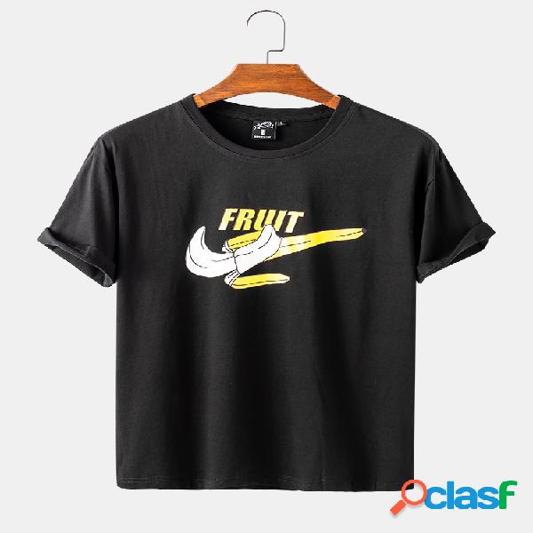 Camisetas sin mangas con cuello redondo y estampado de